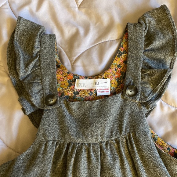 Zara Gray Wool Dress - Picture 2 of 6